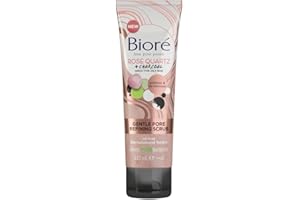 BIORÉ Biore Rose Quartz and Charcoal Gentle Pore Refining Face Scrub for Oily Skin, 110 ml (Pack of 1)