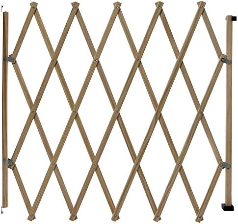 Safety gate for pets natural wood | First Baby Safety | Pet gate | Screw mounted gate | Safety gate for stairs | Door and stairgate  | Pet gate for dogs | Adjustable security fence from 16 – 103 cm