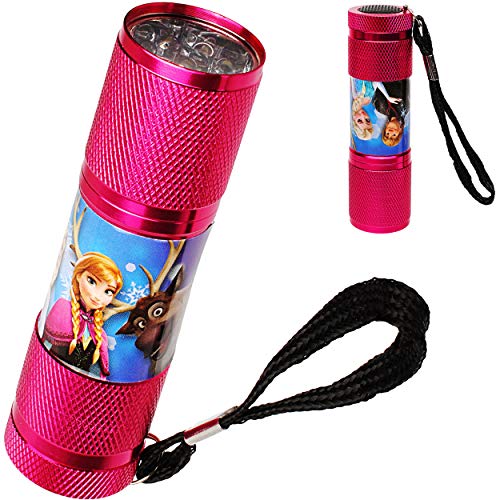 Preisvergleich Produktbild Unbekannt Taschenlampe LED - Disney die Eiskönigin - Frozen - aus Metall - Mini Lampe / Schlüsselanhänger - 9 Fach LEDlicht - Licht Auto Kindertaschenlampe für Mädchen ..
