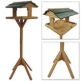 Casita para pájaros con soporte de madera 116 cm - Comedero para pájaros...