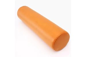 Waigg Kii Rundes Nackenkissen, langes Bettkissen, wasserdicht, zylinderförmig, für Sofa, Armlehne, rund, für Nacken- und Lendenwirbelstütze, 15 x 55 cm, Orange