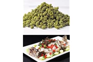 T-SHIN Whole Szechuan Green Peppercorns Premium Sichuan Peppercorns Wild Ma Pepper Chinese Seasoning Spicy and Delicious Recipes Jin Yang Qing Hua Jiao 50G