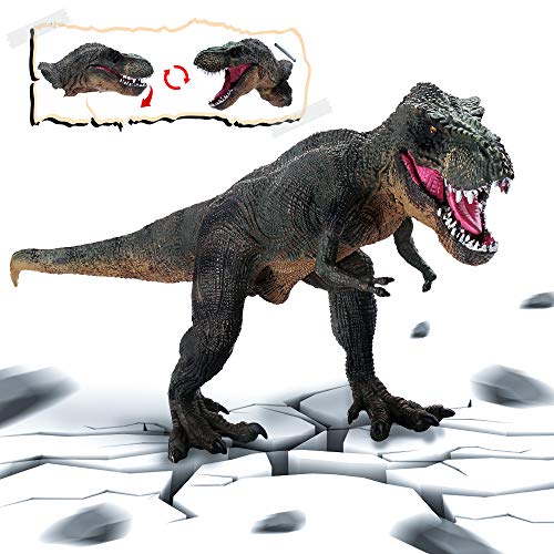 Rolytoy VraiJouet Dinosaurio Tiranosaurio Rex Tyrannosaurus, Boca Movible Dinosaurio Modelo de Juguete a Niño Adulto Coleccionista para Regalar Adornar por Fiesta y Cumpleaños