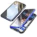 Produktbild Jonwelsy Kompatibel für iPhone XS/X (5,8 Zoll) Hülle, 360 Grad Vorne und Hinten Gehärtetes Glas Transparente Case Cover, Stark Magnetische Adsorption Metallrahmen Handyhülle für iPhone XS/X