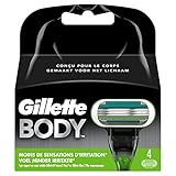 Gillette Body Razor Blades - 4 Replacement Blades