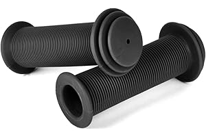 URAQT Poignées de Guidon de Vélo, Poignée de Bicyclette en Caoutchouc Antidérapante avec Protection de Sécurité et Antichoc, Poignée de Vélo Poignées de Vélo Enfant, pour Draisiennes et Trottinettes