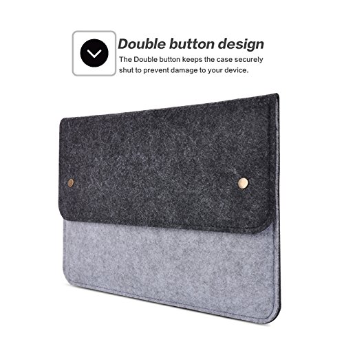 YESSBON Shockproof 11 / 11,6 Zoll Ultrabook Laptop Notebook Sleeve Beutel-Kasten-Beutel für Macbook Air und 11 / 11,6-Zoll Ultrabook Laptop-Schwarze& Grau - 3