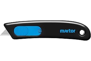 MARTOR Couteau de sécurité avec rétraction de la lame, SECUNORM SMARTCUT, Cutter professionnel, Petit, Léger, pour droitiers & gauchers, Usage unique
