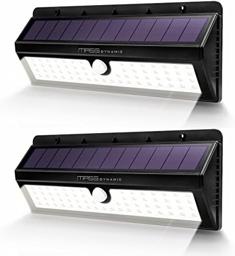 62 LED Solar Light with 120 Degree Wide Angle Motion Sensor Outdoor Garden Security Wall Light Waterproof PACK OF 2