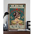 TNND Vintage Metal Decorative Sign 8x12 inches Witchcraft Poster Love Witch Hippie Witch Poster Decor Metal Sign