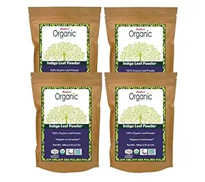 Radico 100% Organic Indigo Leaf Powder (Indigofera Tinctoria) Natural Black Dye/For Hair Care/Hair Color 100gm - Pack of 4