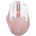 Portronics Vader Pro Wireless Gaming Mouse with 2.4 GHz Receiver, 6 Buttons, Thumb Support, High-Precision Tracking, Ergonomic Comfort, Adjustable Optical DPI for Laptop, PC, Mac(Cherry Pink)