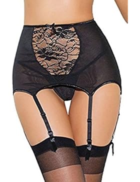 Lannorn Damen Reizvolles Offene Plus Größe Spitze Elegantem Strapsgürtel Und Slip