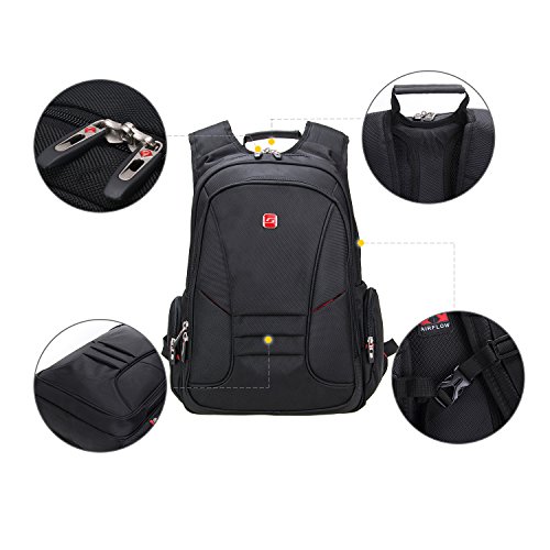 Soarpop BB4347MBK Geschfts Laptop Rucksack 15 6 Schwarze