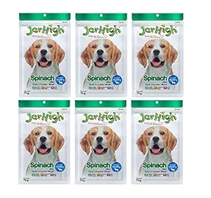 JerHigh Real Chicken Food Spinach Flavor 6 Pack Combo Set 70g for Dogs
