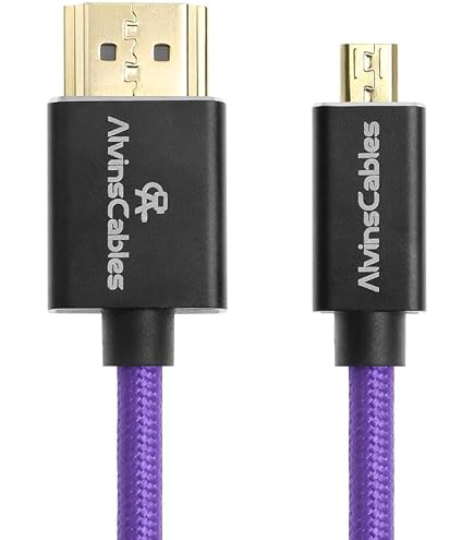 Cavo Adattatore ZdyCGTime Micro HDMI A Mini HDMI 30cm, 4K, Versione 1.4, Connettori Dorati - Per Tablet, Fotocamere, PC E Proiettori - 6