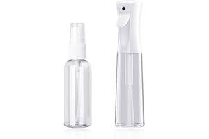 BEIIEB Lot de 2 flacons pulvérisateurs à eau rechargeables pour jardin, coiffeur, plantes