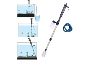 Aiqingch Electric Aquarium Gravel Cleaner Fish Tank Vacuum Cleaner Water Change Filter Wash Sand Controller Vacuum Cleaner Water with Filter Bags Washer Siphon for Fish Tank(Cleaner)