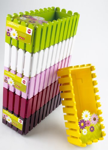 EMSA 956101200 Blumenkasten LANDHAUS, UV-beständig, frostfest, Made in Germany, Weiß, 95 x 20 x 16 cm - 8