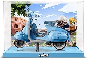 ALiquid Acryl Vitrine für Lego Vespa 125 (10298), 3MM Acryl Schaukasten für Lego 10298 (NICHT Enthalten Klemmbausteine Set)