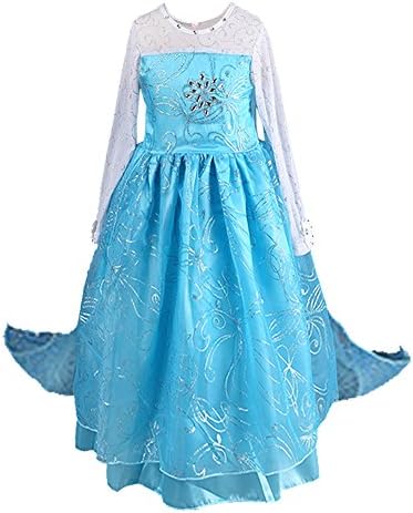 Anbelarui Girls Princess Dress UP Kids Fancy Dresses Birthday Party Cosplay Costume (2-3 Years, #02 Dress Only)