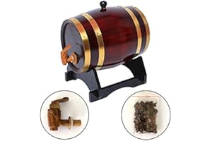 RAINBOW_ROAD Dispensador de barril de whisky de 5 litros, decantador de barril de vino de madera de roble para mesa de servir acento en el hogar, almacenamiento de licores, licores, whisky (Retro)