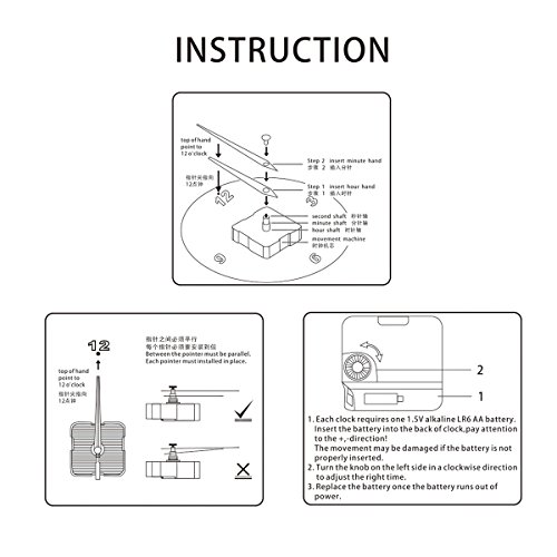 YESURPRISE wanduhr Riesige Spiegel Wanduhr Vinyl DIY Ø 130cm Große XXL Design Uhr #5 - 7