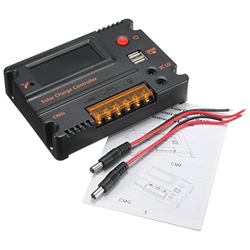 MOHOO 20A 12V-24V Solar Panel Regler Laderegler Intelligente Heim Verwenden PWM & WPC-Modus LCD Display Solarladeregler Mit USB Geeignet für Haus, Industrie, Gewerbe, Boot, Auto usw.# - 4
