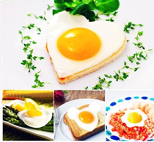 6 Edelstahl Bratring Antihaft-Ei Ringe Kochen Egg Fried Pancake Omeletts Form Ringe Küche Werkzeug Pancake Ringe - 4