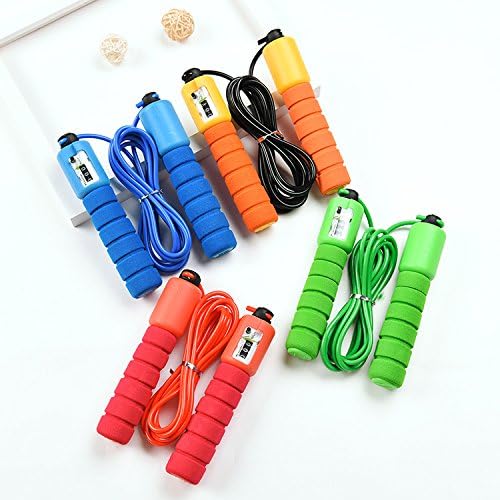 WLY Adjustable Jump Rope with Counter and Comfortable Handles for kid - adults (Color : Blue)
