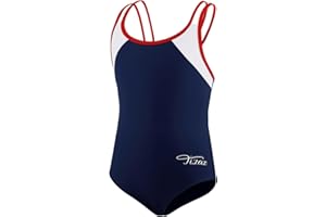 TIZAX Maillot de Bain Une pièce pour Fille avec Bretelles Multiples croisées dans Le Dos UPF 50+ à séchage Rapide
