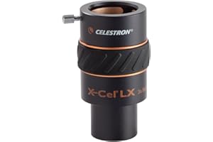 Celestron 93428 1,25’’ X-Cel LX Lente di Barlow 3x, Nero