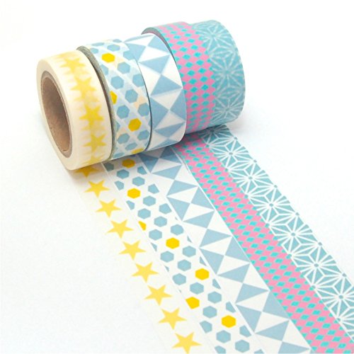 K-LIMIT 5 Set Washi Tape rollos de Washi Tape cinta decorativa
autoadhesivo cinta de enmascarar masking tapemasking tape scrapbooking
DIY 9215