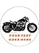 Produktbild Harley Davidson Motor Bike 19,1 cm rund Geburtstag cake| Foto Essbar Cake Topper