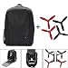 Produktbild HSKB Drone Rucksack Handtasche, Wasserdichter Rucksack Reisetasche Outdoor Carry on Storage Bag Portable Tasche mit 4PC Propeller für Parrot Bebop 2 Power FPV Drohne (B)
