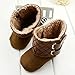 Etosell 0-18M Newborn Toddler Infant Girl Fleece Snow Boots Soft Sole Crib Shoes (M/6-12 Months, Brown)