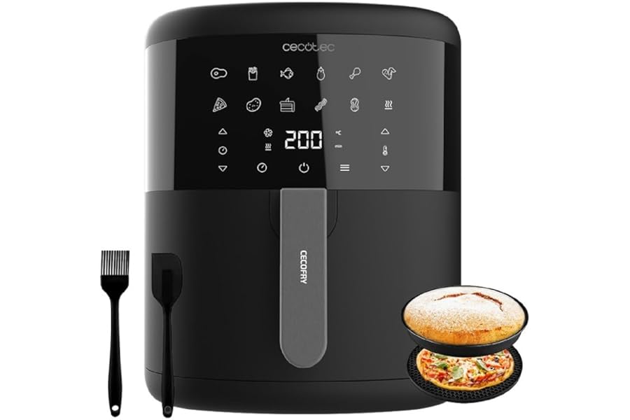 Cecotec Air Fryer Cecofry Bombastik 6000 Full. Air Fryer 1700 W, Capacity 6 L, PerfectCook Technology, Temperature and Time Adjustment, Touch Control, 12 Modes, Accessories4.5 out of 5 stars4,485€49.90
