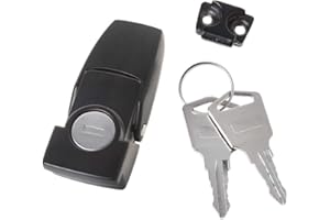 Rtengtunn Gabinete Cierre de Cerrojo de Metal Recubierto de Negro DK604 Cerradura de Seguridad con Dos Llaves