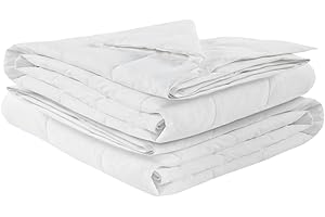 GLHOME IDEE PER LA CASA GLHOME Piumino 4 Stagioni Bianco in Microfibra - Composta da 2 Piumini Uniti con Bottoni per Estate Primavera Inverno - 100% Microfibra Anallergica, Traspirante e Antiacaro (Singolo)