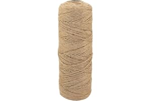 Hilpaty Corda di Iuta Naturale 1mm 200M Spago Corda per Decorativa, Giardinaggio, Artigianato, Fai da te, Imballaggio Regalo, Floricoltura