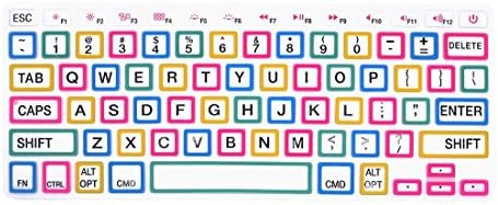 GSuMio Big Font Series Colorful Candies Soft Keyboard Cover Silicone Skin Keyboard Protector for MacBook Pro 13" 15" 17" (with or without Retina Display) and MacBook Air 13" ( Fits USA Keyboard Layout )