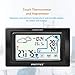 Produktbild QueenHome Digitales Thermo-Hygrometer Thermometer Hygrometer Für Luftfeuchtigkeit Und Temperaturanzeige Mit Globalem Universellem Wettervorhersagewecker Für Das Büro Zu Hause