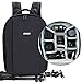 Produktbild LXYIUN DSLR Kamera-Rucksack,Tragbare Unisex-Kameratasche Kamera Fotorucksack für Canon Nikon Sony SLR Spiegelreflexkamera mit Regenschutzhülle Reise Sport Schwarz