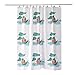 Produktbild AJZGF Duschvorhang Nordic Frische Pastoralen Stil Schneckenschutz Blume Bad Vorhang Wasserdichte Verdickung Verhindern Schimmeligen Polyester Duschvorhang (mit Haken) Bad,150cmx180cm