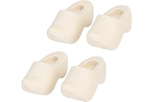 CREWELL Wichtel Zubehör 2 Paar Wichtel Schuhe aus Echtholz Wichteltür Zubehör Miniatur Wichtel Zubehör Weihnachten Miniatur Zubehör Deko