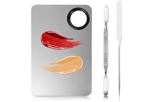 AEIOPRS 1 Set di piastre e spatole per il trucco in acciaio inox Picasso Makeup Spatula Coltello a doppia testa per tavolozza