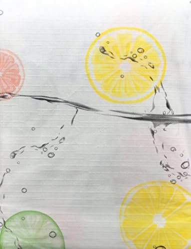 Caual Dining Range Citrus Fruit Soft Flannel Backed (PEVA) Easy Care Wipe Clean Tablecloth 52in x 70" (132cm x 178cm) Approximately. Ideal For 4-6 Place Settings