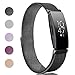 Produktbild SPGUARD Kompatibel Fitbit Inspire HR Armband/Inspire Armband,Milanese Magnetic Edelstahl Ersatzarmband Sportarmband Zubehör für Fitbit Inspire HR/Fitbit Inspire Fitness Tracker Small/Large -Schwarz