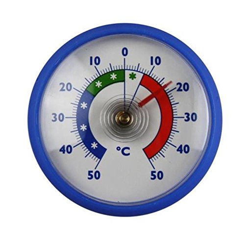 Rundes Bimetall Analog Klebe Khlschrankthermometer . Khlschrank Thermometer Temperatur Anzeige + / - 50 C . Farbe blau