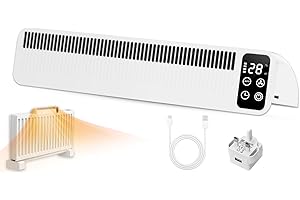 Warmfay Radiator Fan, Rechargeable Radiator Ventilator 2 Modes, Smart Radiator Booster Fan with 3 Speed ​​Levels & Timing, Magnetic Heat Booster for Various Radiators, Energy Efficient, Quiet - 1 Set